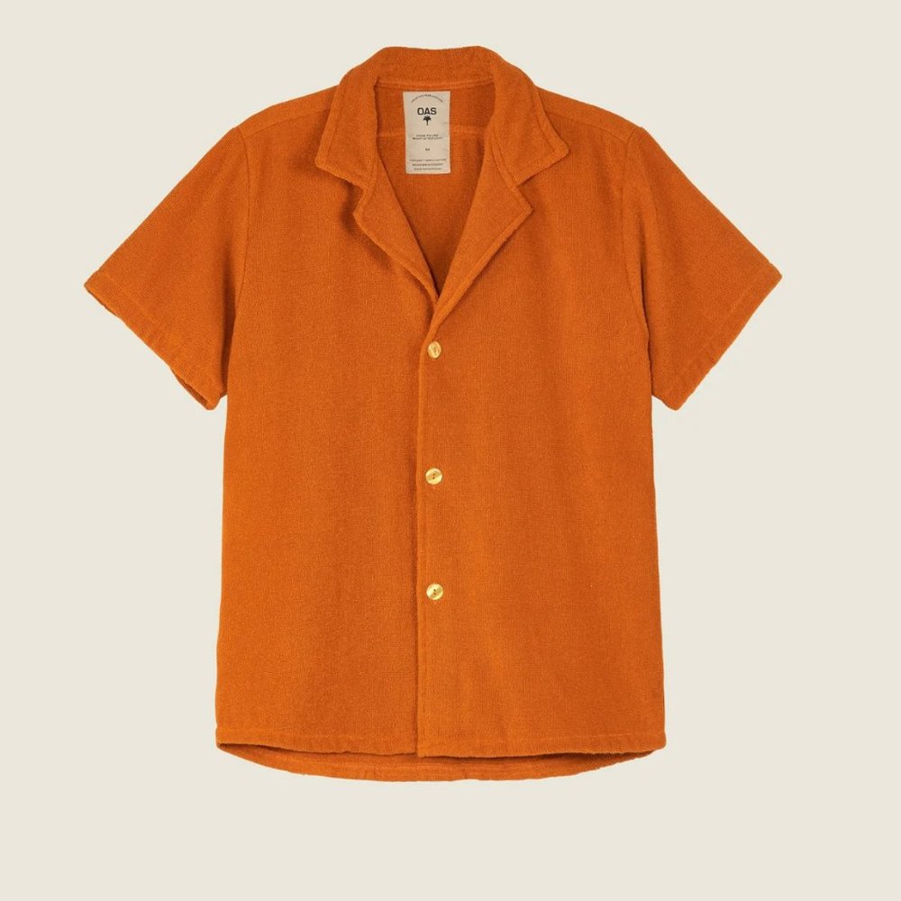 OAS TERRACOTTA CUBA TERRY SHIRT MEDIUM NWOT